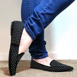 Women's Ballet Flats with Chrome Studs